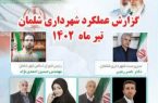 تشریح عملکرد شهرداری شلمان تیرماه